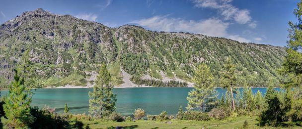 Landscape with beautiful mountain lake. Panorama. - Photo, image