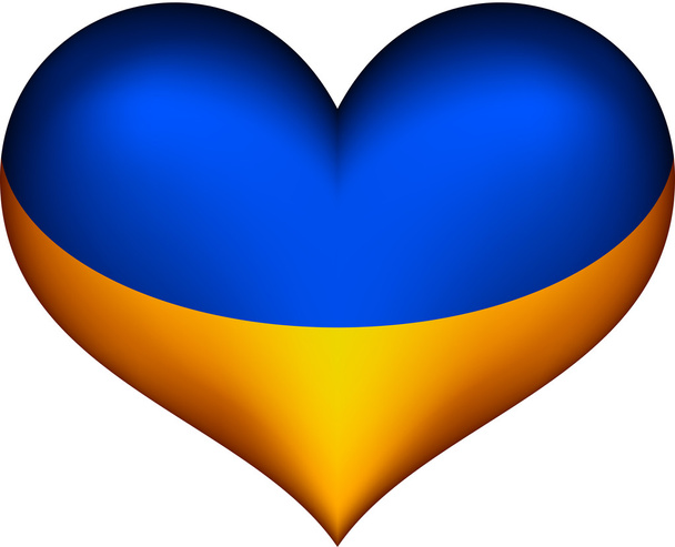 Ukrajna szív - Vektor, kép