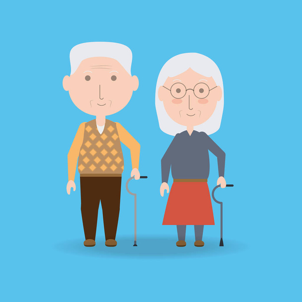 Бабушка и дедушка
 - Вектор,изображение