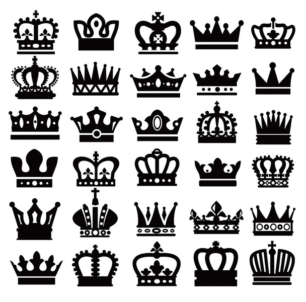 Black crowns - Vektor, obrázek