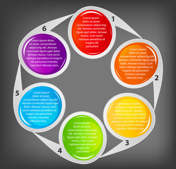 Concepto de banderas circulares de colores para diferentes negocios des
 - Vector, imagen