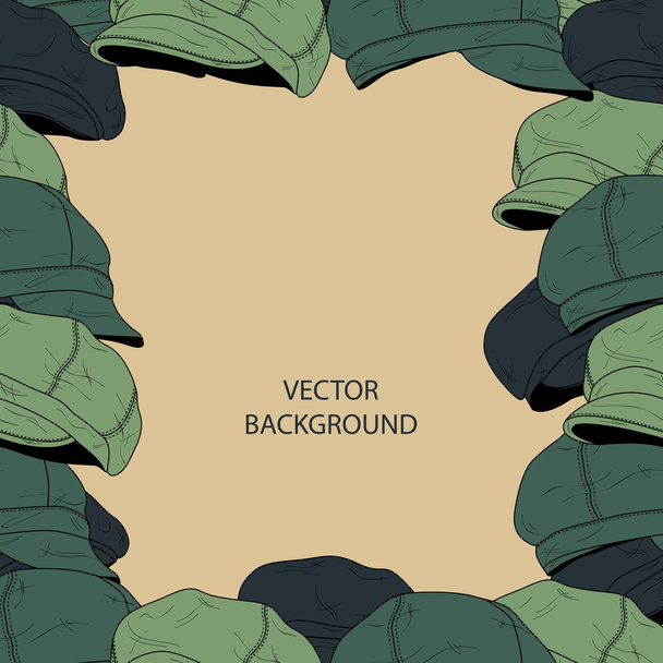 Vector background with hats. - Vector, Image