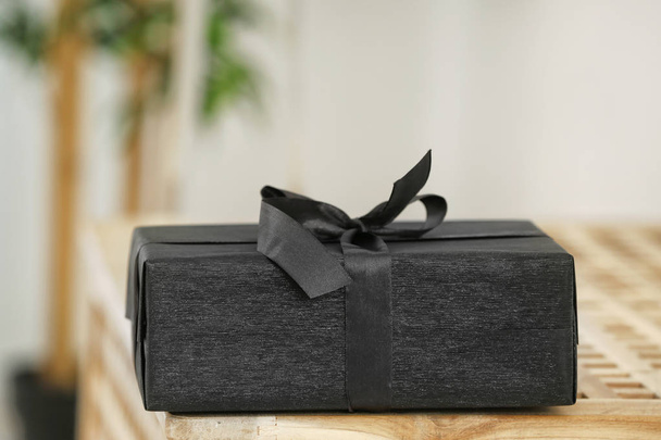 Elegant gift box on table indoors - Photo, Image