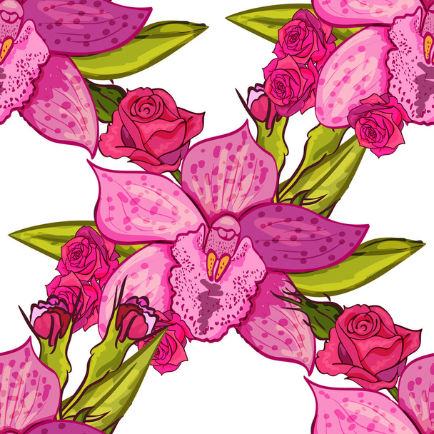 vector seamless flower pattern  - Vektori, kuva