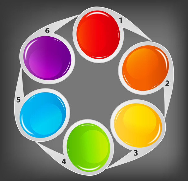 Концепция красочных круглых баннеров для различных бизнес-направлений
 - Вектор,изображение