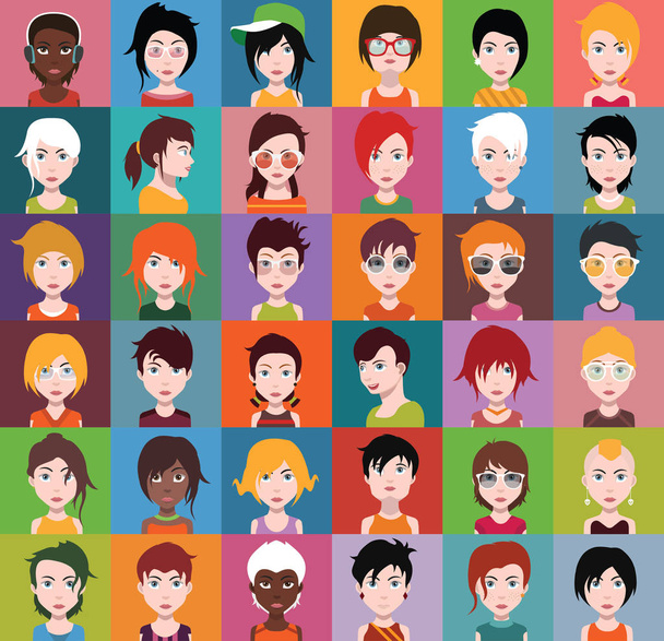 Набір різноманітних аватарів
 - Вектор, зображення
