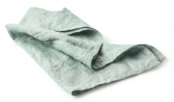 serviette en lin sur fond blanc
 - Photo, image