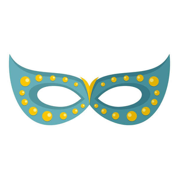 Floral mask icon, flat style - Vector, afbeelding