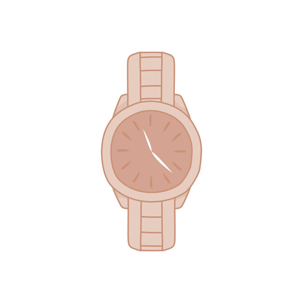 Wristwatch Soft Color Analog Fashion Style Item Illustration - Vector, Image