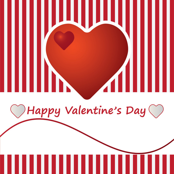 Valentine Day Card Whit Hearts
. - Vetor, Imagem