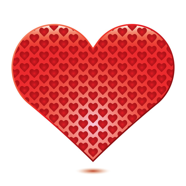 Fondo blanco con corazón rojo, illustration.vector
 - Vector, Imagen