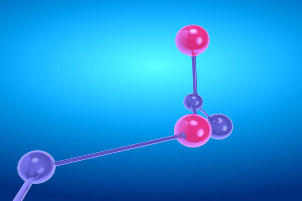 3D rendering μόριο - Φωτογραφία, εικόνα