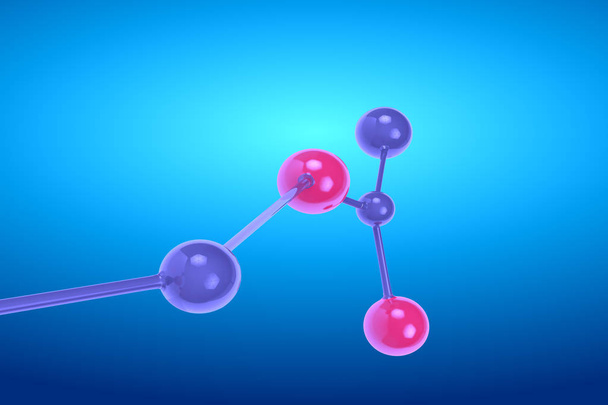 3D vykreslování molekula - Fotografie, Obrázek