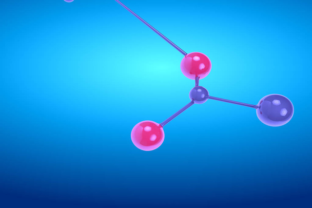 3D rendering molecuul - Foto, afbeelding