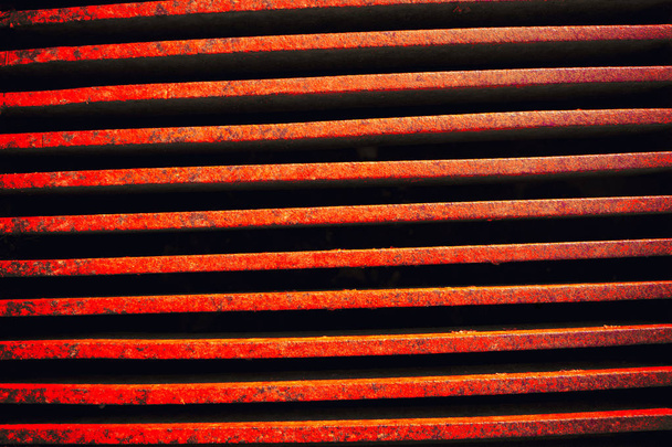 Abstract red lined steel background - Photo, Image
