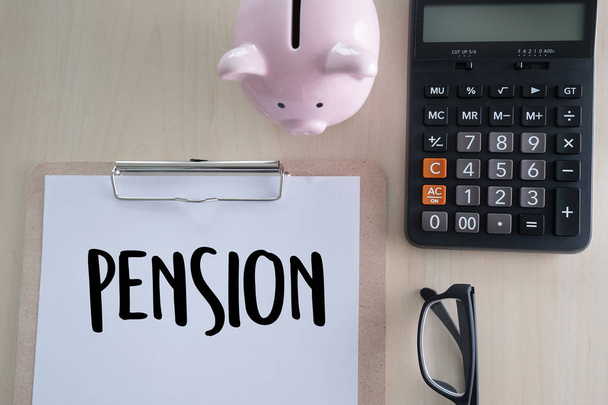 Positive  pension Happiness money saving for Retirement financia - Fotoğraf, Görsel