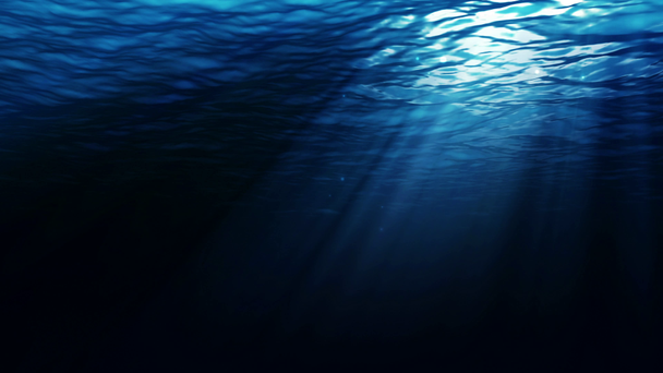 Tiefe Ozean Meer Unterwasser animierten Hintergrund - Filmmaterial, Video