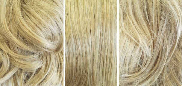 Mulher de cabelo antes e depois de endireitar
 - Foto, Imagem