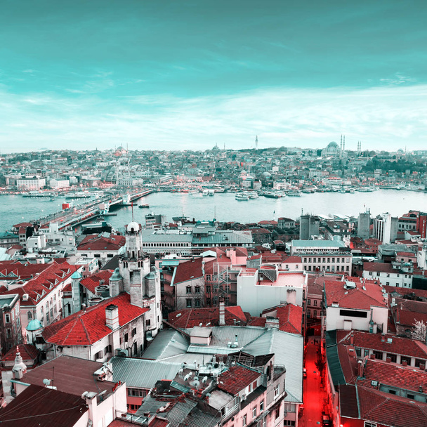 Istanbul panoramic view at evening. - Photo, image