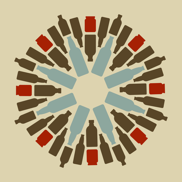 μοτίβο των φιαλών - Διάνυσμα, εικόνα