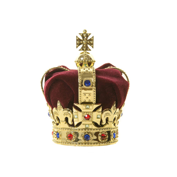 Klasszikus king's crown elszigetelt fehér background - Fotó, kép