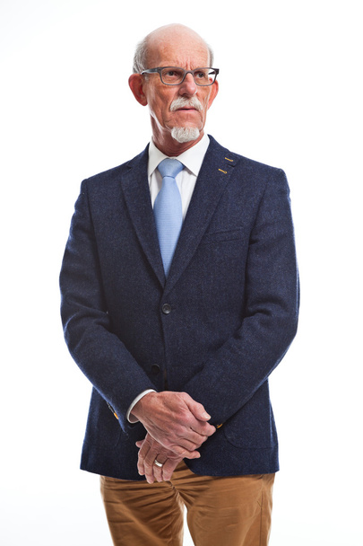 Studio portrait of active senior well dressed retired man. - Foto, imagen