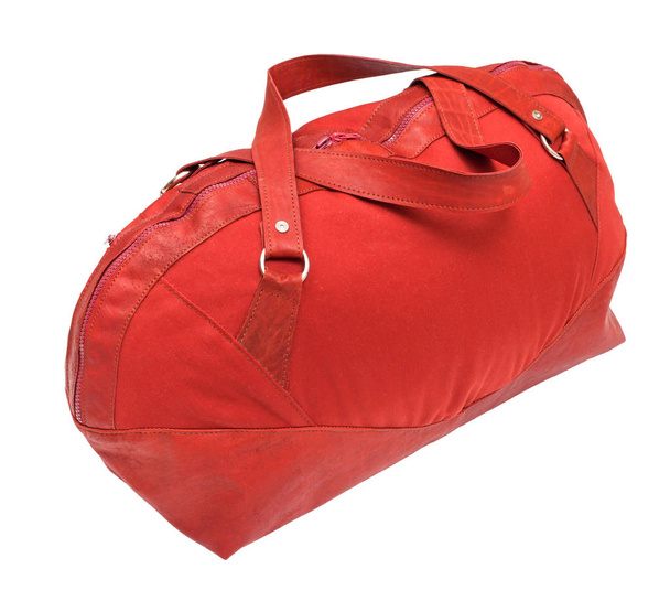 vue latérale du sac de voyage rouge isolé
 - Photo, image
