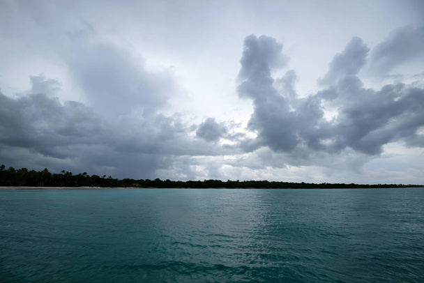 Isla Saona costa vista lejana desde el agua
 - Foto, imagen