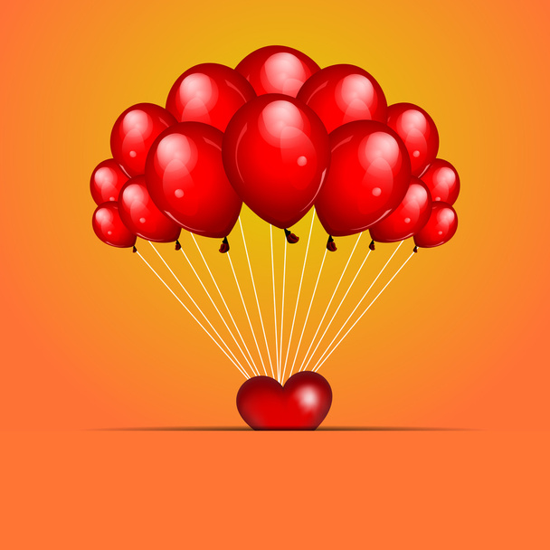 Ystävänpäivä tausta ilmapalloja
 - Vektori, kuva