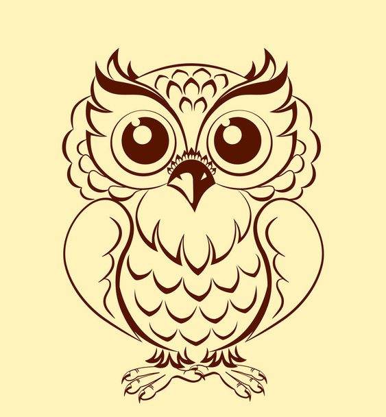 Owl. Abstract vector clip art - Vector, afbeelding