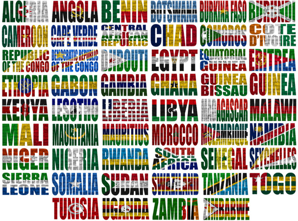 Afrikai országok jelző szavak - Fotó, kép