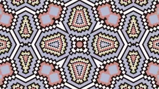 Kaleidoskop bezešvé smyčka sekvence mandala vzory abstraktní vícebarevné pohybu grafiky pozadí. Ideální pro jógu, kluby, ukazuje - Záběry, video