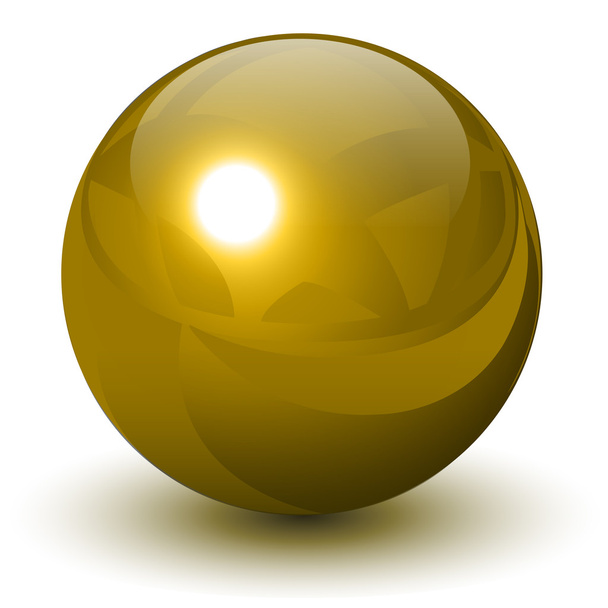 Gold sphere - Vector, Image
