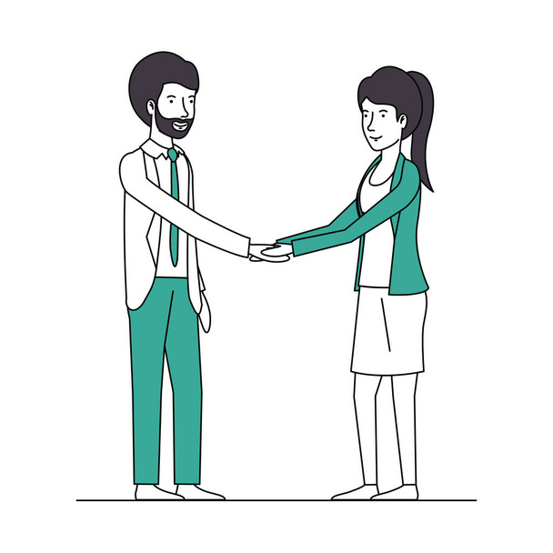 business people shaking hands - Vector, Image