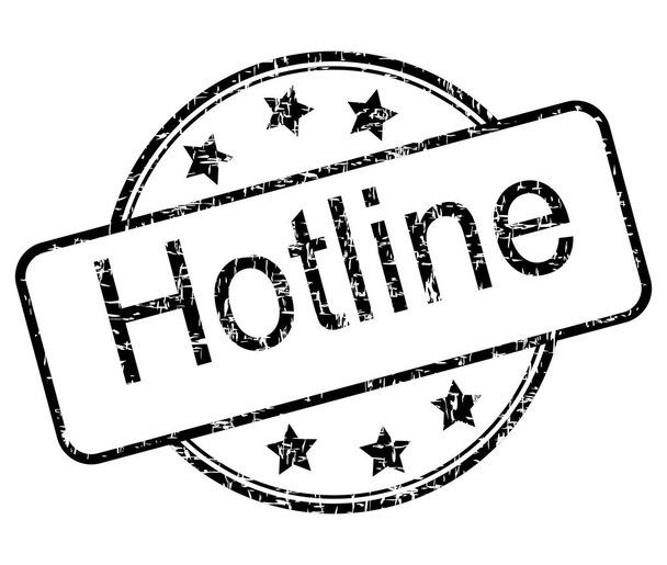 prázdné Hotline razítko - ilustrace - Fotografie, Obrázek