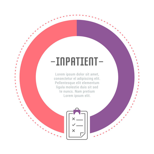 Website Banner and Landing Page of Inpatient. - Vector, Image