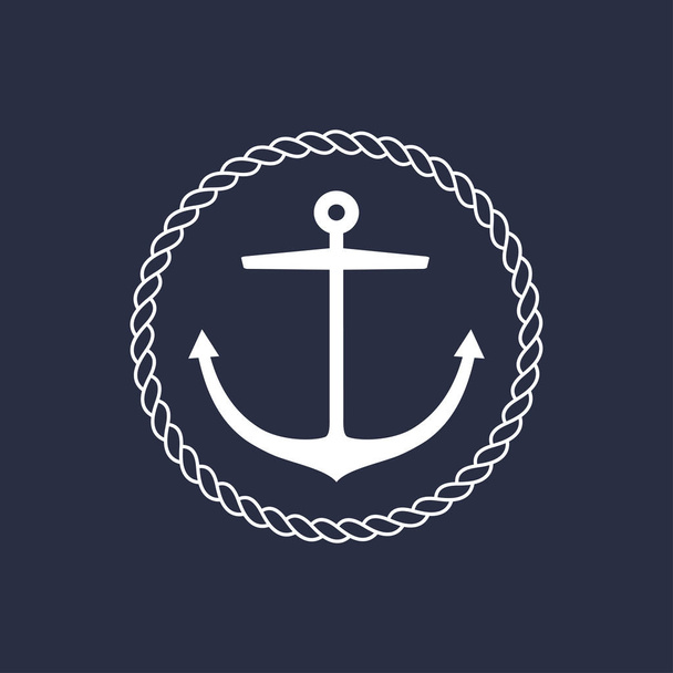 Anchor emblem design - Vektor, kép
