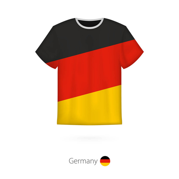 T-shirt design with flag of Germany. - ベクター画像