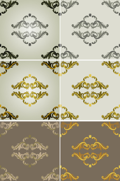 Floral backgrounds that seamlessly tiles - Vector, afbeelding