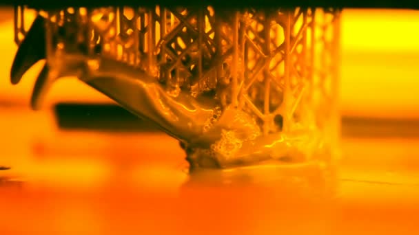 Stereolithography DPL 3d printer create detail - Footage, Video