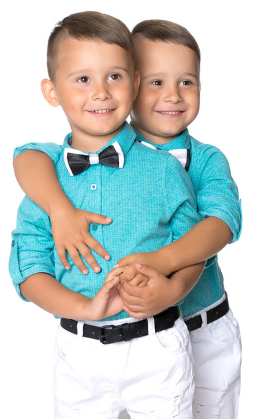 Two little boys close-up. - Foto, imagen