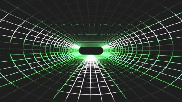 endlose Neonlichter Gitter Netz Cyber Retrotunnel Flug Motion Grafik Animation Hintergrund nahtlose Schleife neue Qualität futuristische Vintage-Stil cool schön schöne Videoaufnahmen - Filmmaterial, Video