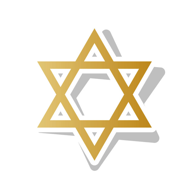 Bouclier Magen David Star. Symbole d'Israël. Vecteur. Gradie dorée
 - Vecteur, image