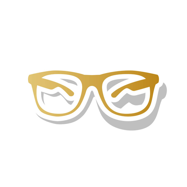Sonnenbrille Zeichen Illustration. Vektor. goldenes Gradienten-Symbol mit  - Vektor, Bild