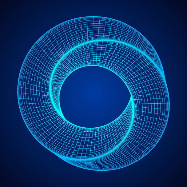 Mobius strip ring sacred geometry - Vector, afbeelding