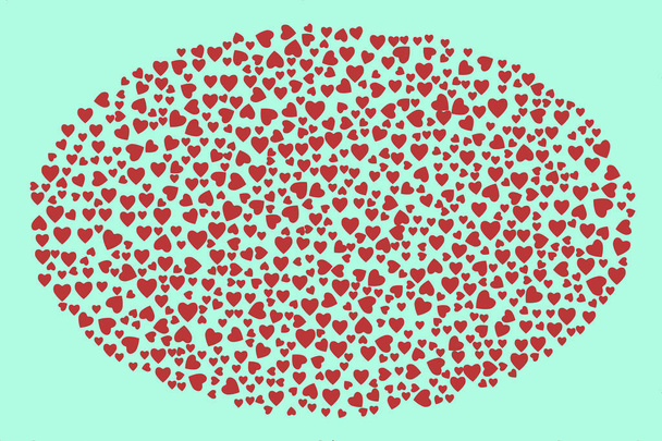 Abstract gekleurde hart of liefde vorm patroon. Wit, sjabloon, d - Vector, afbeelding
