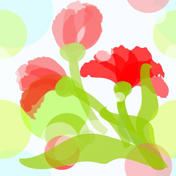要旨花のシームレスなパターン背景 - ベクター画像