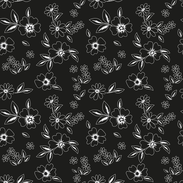 абстрактний квітковий безшовний візерунок фон
 - Вектор, зображення