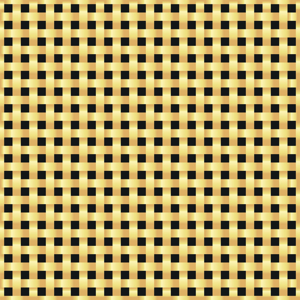Seamless golden weave pattern background - Vector, Image