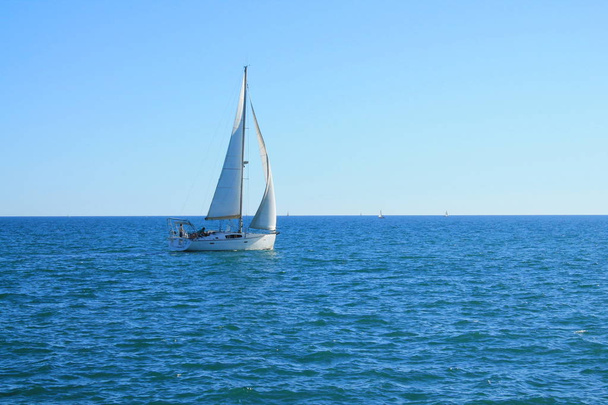 Sail boat in mediterranean sea, France - Фото, зображення